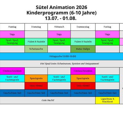 Kinderprogramm 6-10J. 31.07. - 01.08.2026