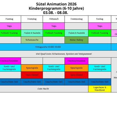 Kinderprogramm 6-10J. 03. - 08.08.2026